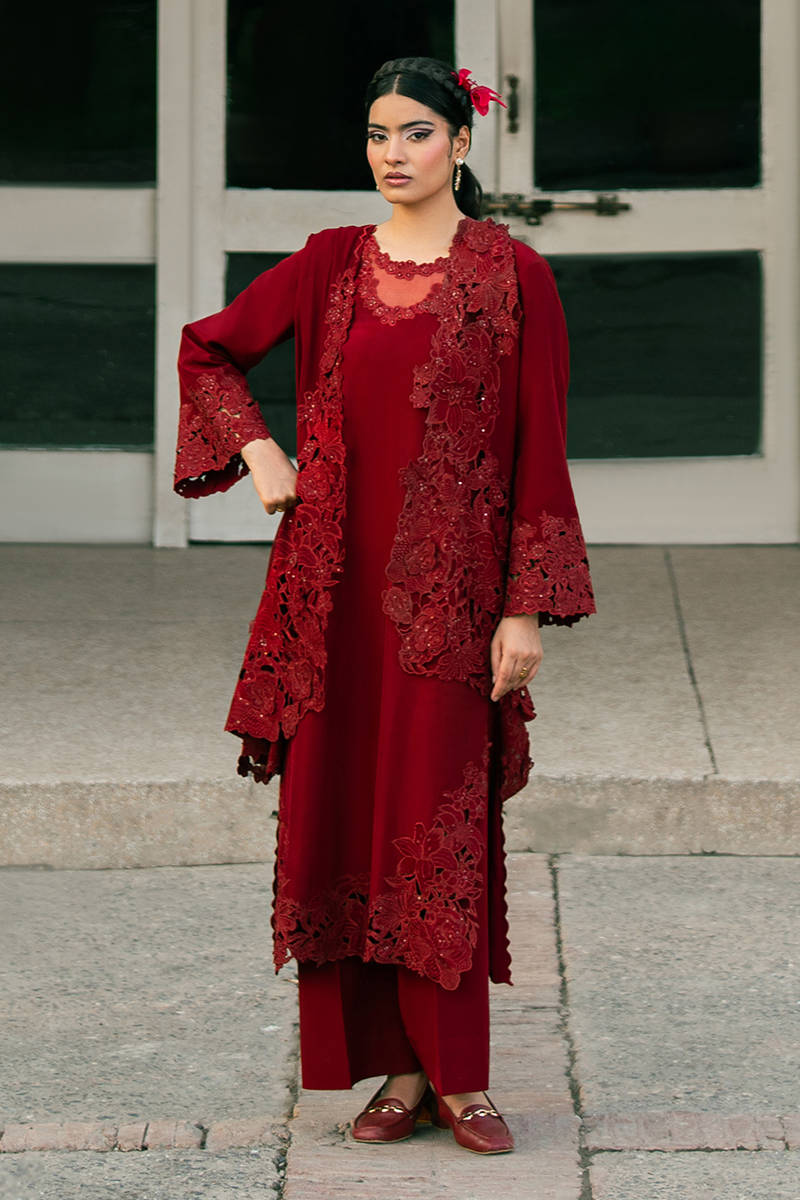 Picture of Cherry Red With Dupatta