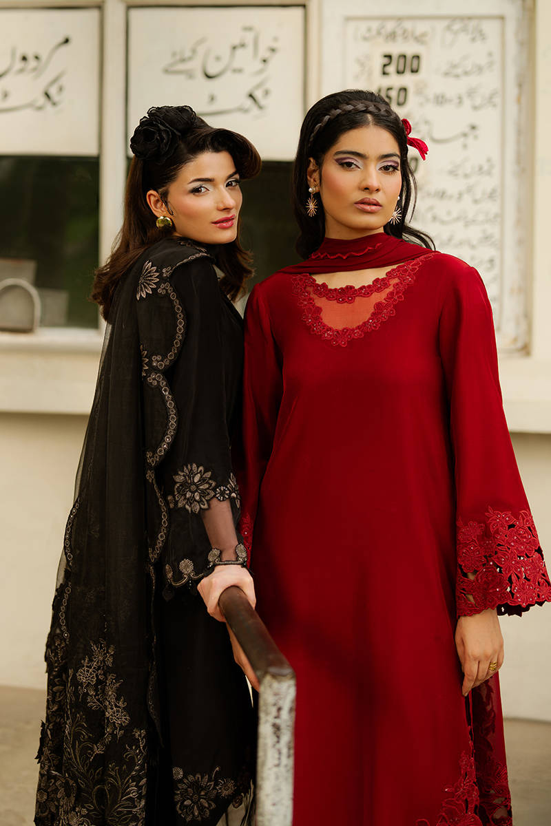 Picture of Cherry Red With Dupatta